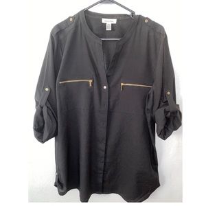 Silky Black Blouse